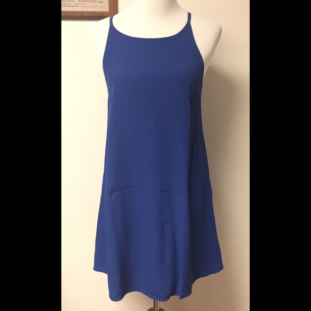 Lulu's Women's Royal Blue Dress Size Small Lace